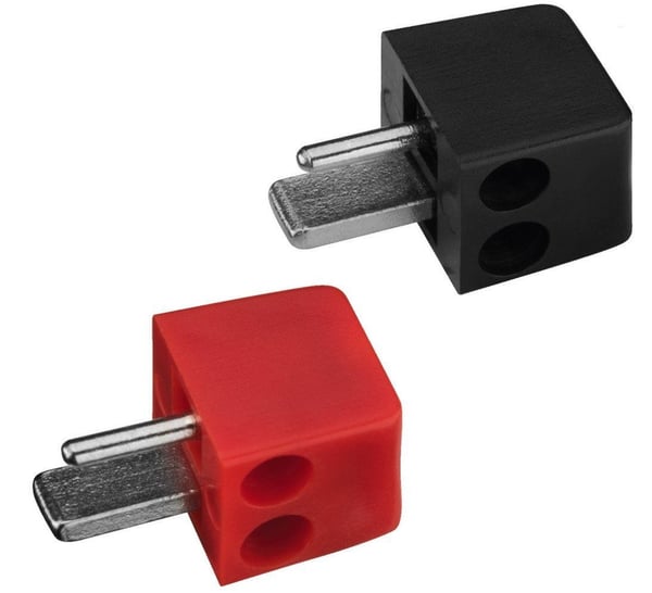 BKL Electronic 0205018 Høyttalerkontakt Plugg, rett Antall pinner: 2 Sort - 2 stk.