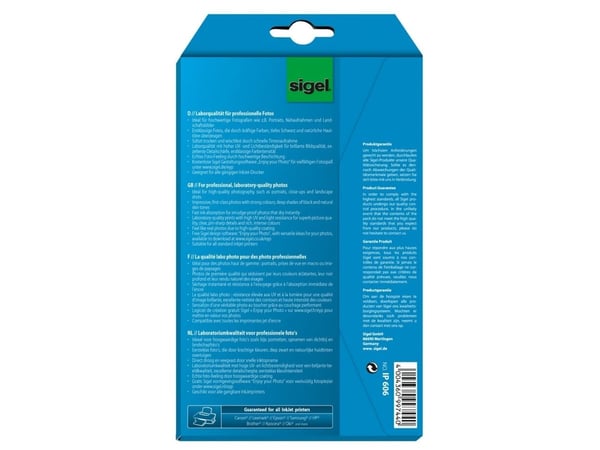 Sigel IP606, Kiilto, 260 g/m², 24 arkkia, 10 mm, 15 mm