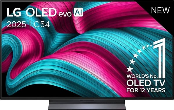 LG OLED evo AI OLED48C54LA.AEU, 121,9 cm (48"), 3840 x 2160 pikseliä, OLED evo, Älytelevisio, Wi-Fi, musta