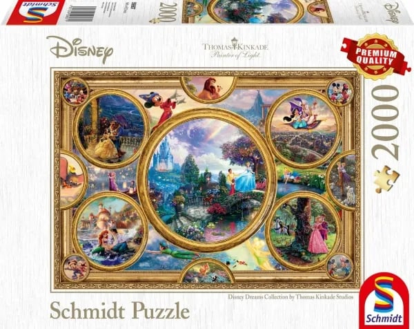 Schmidt Spiele Thomas Kinkade Studios: Disney Dreams Collection, 2000 stykker, Tegneserier, 12 år
