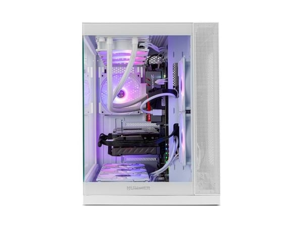 NOX Hummer Astra Neo White, Midi Tower, PC, Vit, ATX, ITX, micro ATX, SPCC, Stål, Härdat glas, Spela