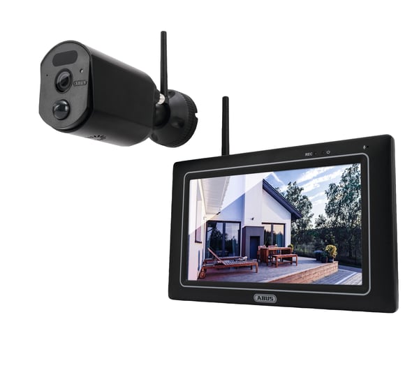 ABUS EasyLook BasicSet - Monitor + kamera(er) - AC-drevet - 7" LCD-monitor - 1 kamera(er) - CMOS - sort