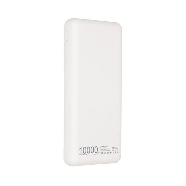 Extralink EPB-098W - Powerbank - 10000 mAh - 2,1 A - 2 lähtöliitäntää (USB) - valkoinen