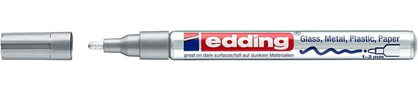 edding 751 paint - Markering - permanent - sliver - vattenbaserat pigmentbläck - 1-2 mm