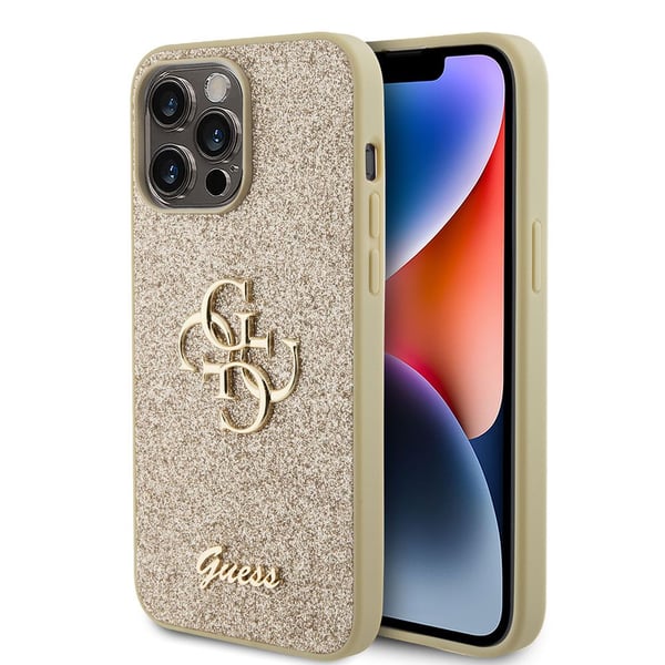 GUESS , Mobilskal, Apple, Apple iPhone 15 Pro Max, 17 cm (6.7"), Guld