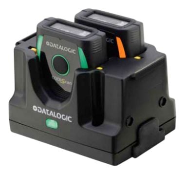 Datalogic - Ladestasjon for strekkodeskanner - modulær, opptil 3 moduler, krever strømforsyning 5 V DC og strømledning 2-pinner - utgangskontakter: 2
