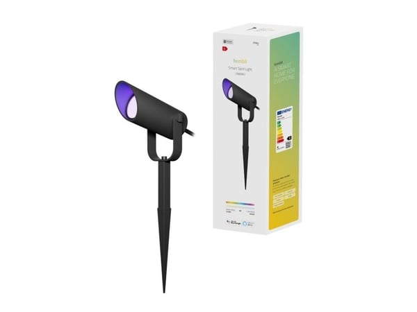 Hombli HBSL-0100, Smart spotlight, Bluetooth, Svart, Aluminium, Multi, 2700 K