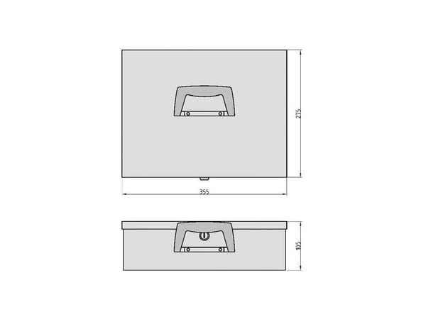 BASI EGK 150, Grå, nyckel, 355 x 275 x 105 mm, 4,53 kg, 2 styck