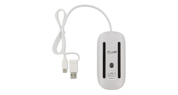 LMP MS-1657C, Optisk, USB Type-A, 1600 DPI, Hvit