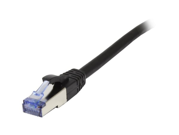 Patchkabel RJ45 CAT6A 500Mhz 15m schwarz SSTPSFTP AWG27 LSZH Synergy 21