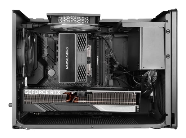 Mars Gaming MC-XPRO, Mini Tower, PC, Svart, Micro ATX, Mini-ITX, Netting, Hjem/Kontor