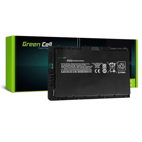 Green Cell - Batteri til bærbar PC (tilsvarer: HP BT04XL, HP BA06XL) - litiumpolymer - 6-cellers - 3500 mAh - svart - for HP EliteBook Folio 9470m,...