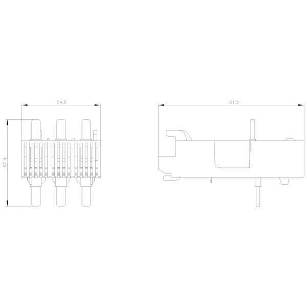 Link modul, for 3RV2.3 og 3RT2.3., og softstarter 3RW303/3RW403.