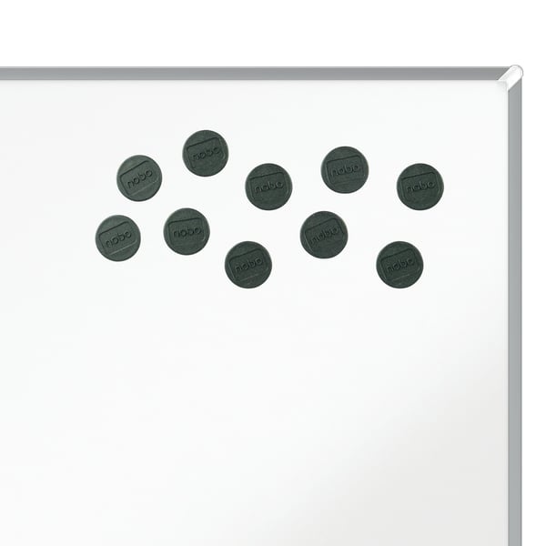 Nobo Whiteboard magneter 24 mm, pakke med 10 stk., Whiteboard-magnet, Sort, 24 mm, 16 mm, 24 mm, 120 mm