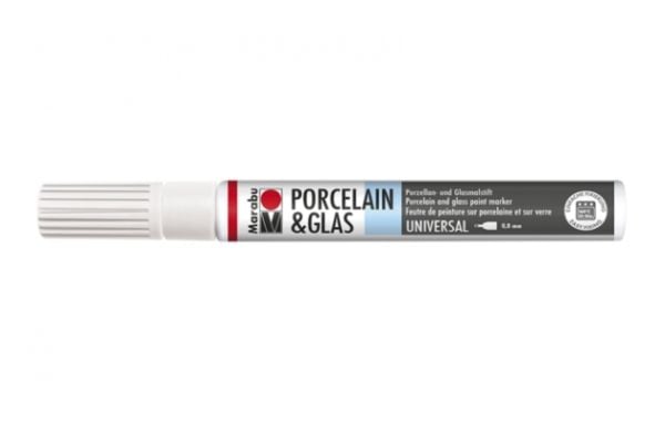 Marabu 01230011070, Hvit, Assorterte farger, Glass, Porselen, 0,8 mm, 1 stykker