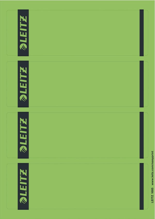 Leitz - Hevearmetikett - grønn (en pakke 100) - for P/N: 10700000, 10720000, 10730000, 10920000, 11900000, 11940000