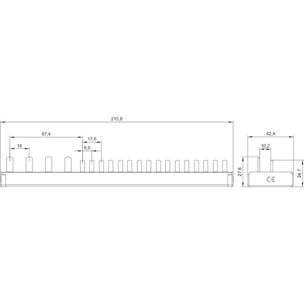 Siemens 5ST3783-0KL, 10 mm ², 100 mm, 220 mm, 110 mm, 126 g, 18 mm