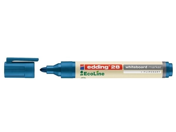Whiteboard tusj edding 28 Ecoline, rund, blå