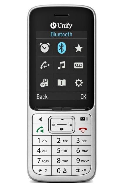 Atos Unify SL6 - Trådlös förlängningshandenhet - med Bluetooth interface med nummerpresentation - DECT - silver