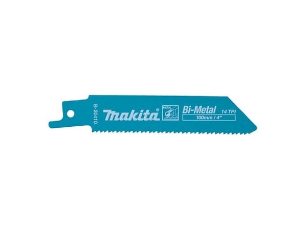 Makita B-20410, Stikksagblad, Metall, Bimetall, Blå, 10 cm, 3 mm