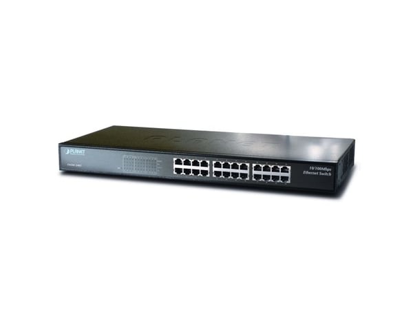 PLANET FNSW-2401, Uhåndtert, Fast Ethernet (10/100), Full tosidig, Rack-montering, 1U