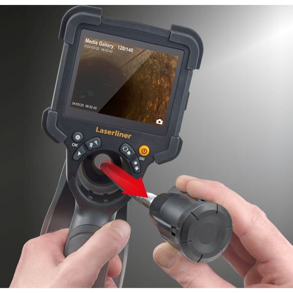 Laserliner VideoInspector XXL, 640 x 480 piksler, 8,89 cm (3.5"), 1280 x 720 piksler, JPEG, 80°, 2x