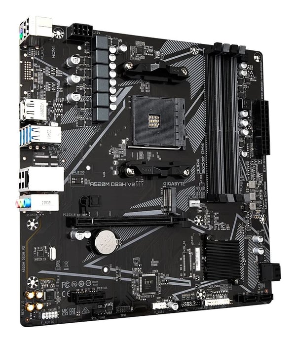 GIGABYTE A520M DS3H V2 -emolevy, A520, AM4, micro-ATX, DDR4