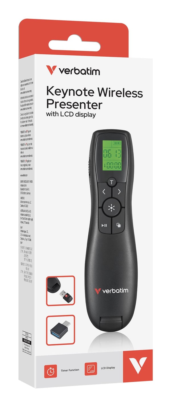 Verbatim 32364, RF, USB, 30 m, Sort