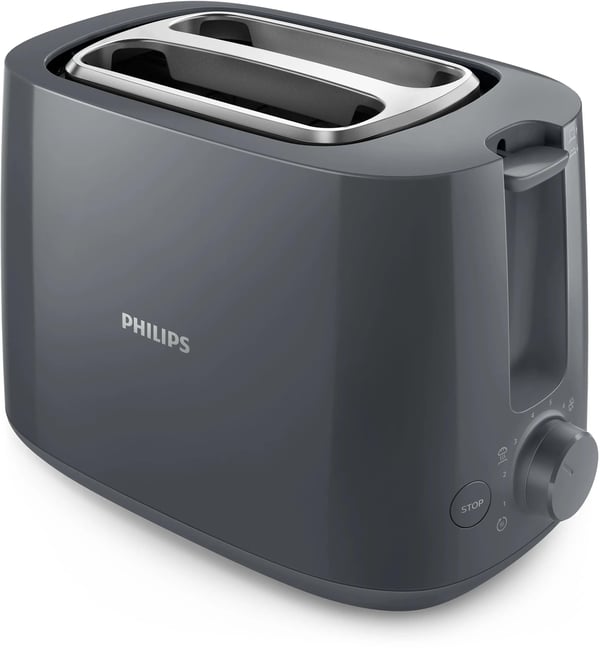 Philips Daily Collection HD2581 - Brødrister - 2 skive - 2 Spor - mørk grå
