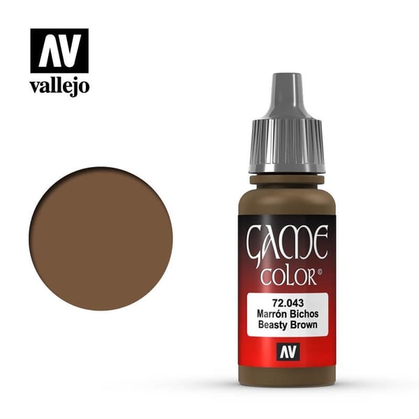 Vallejo 72.043, 17 ml, Ruskea, Matta, Pullo