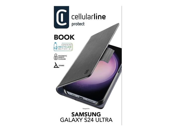 Cellularline 8018080475214, Folio-kotelo, Samsung, S24 Ultra, 17,3 cm (6.8"), musta
