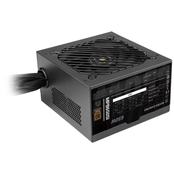 Mars Gaming MPB650SI, 650 W, 220 - 240 V, 47 - 63 Hz, 5 A, Aktiv, 100 W