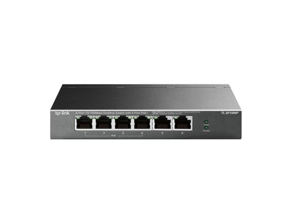 TP-Link TL-SF1006P, Ohanterad, Fast Ethernet (10/100), Full duplex, Strömförsörjning via Ethernet (PoE) stöd