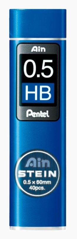 Stifter, Pentel Ain Stein High, HB, 0,5 mm, pakke a 12 stk a 40 miner