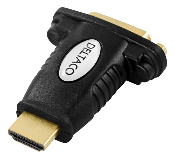 DELTACO - Adapterkabel - DVI-D hann til HDMI hann - svart