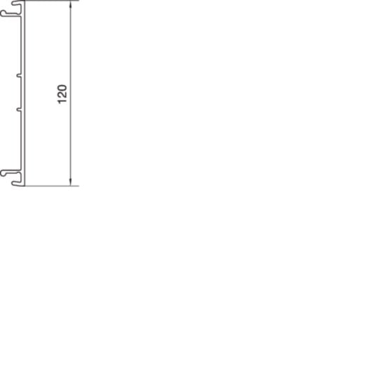 Hager BR7017029010, Övre panel, Vit, Polyvinylklorid (PVC), 120 mm, 2000 mm