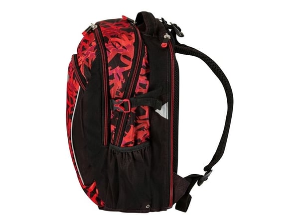 Herlitz Ultimate Graffiti ryggsekk 50043040 polyester, svart/rød
