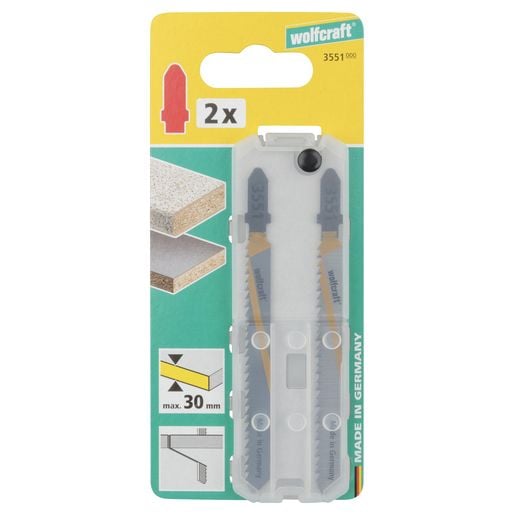 wolfcraft GmbH 3551000, Stikksagblad, Sponplate, Laminat, MDF, Mykt tre, High Carbon Steel (HCS), 7,5 cm, 2,5 mm, 3 cm