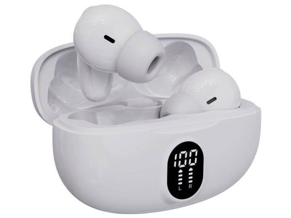 Denver TWE-57W VALKOINEN Matkapuhelin Korvakuulokkeet Bluetooth® Stereo Valkoinen