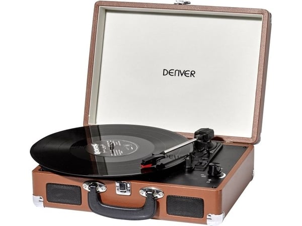 DENVER VPL-120 - Skivspelare med digital inspelare - brun