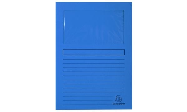 Chartek med fönster Exacompta, A4, assort. färger, 100-pack