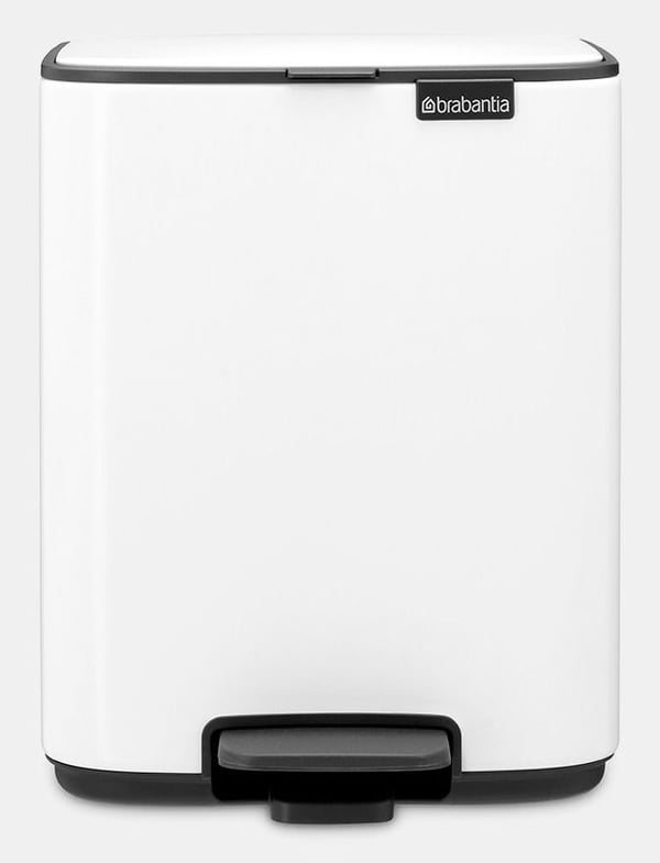 Brabantia Bo, 4 L, Suorakulmainen, Terästä, Valkoinen, Muovi, Poljin