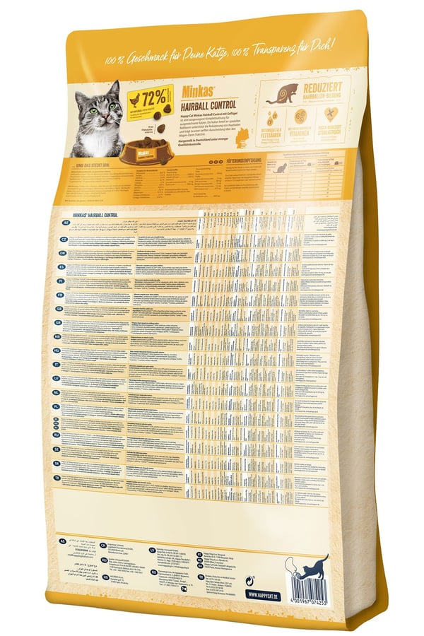 Happy Cat Minkas Hairball Control, vuxen, 10 kg, inklusive antioxidanter