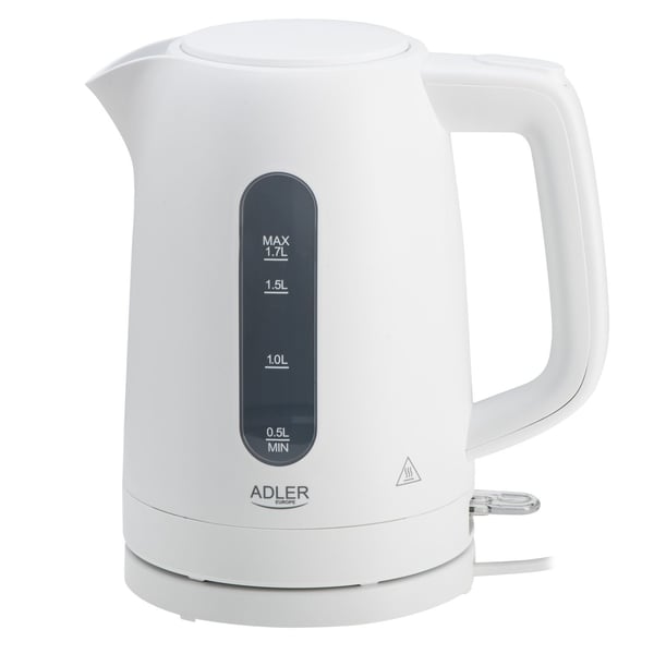 Adler AD 1379w, 1,7 l, 2200 W, Hvit, Plast, Vannivåindikator, Trådløs