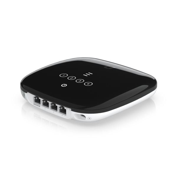 Ubiquiti UFiber WiFi6 - Trådløs ruter - GPON-terminal 4-portssvitsj - 1GbE - Wi-Fi 6 - Dobbeltbånd