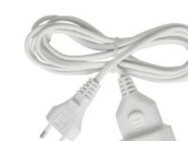 brennenstuhl H03VVH2-F 2x0.75 - Jatkojohto verkkovirralle - IEC 60906-1 (naaras) - Europlug (uros) - 3 m - litteä - valkoinen