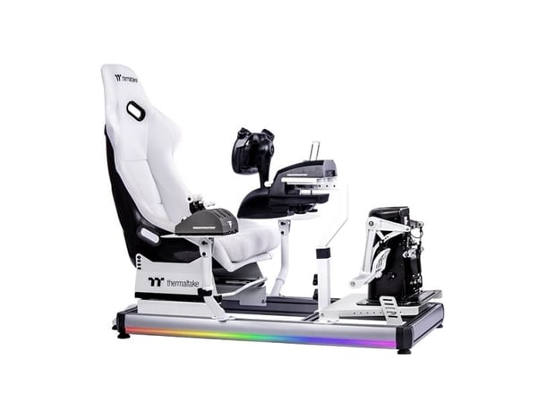 Thermaltake GSC-F50-CPASWH-01, Flight cockpit, hvit, aluminium, 120 kg, 12°, 600 mm
