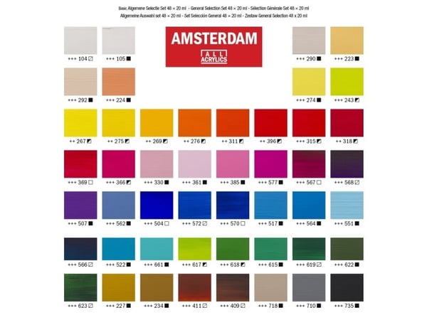 Amsterdam Standard Series akrylfärg grundurval | 48 st