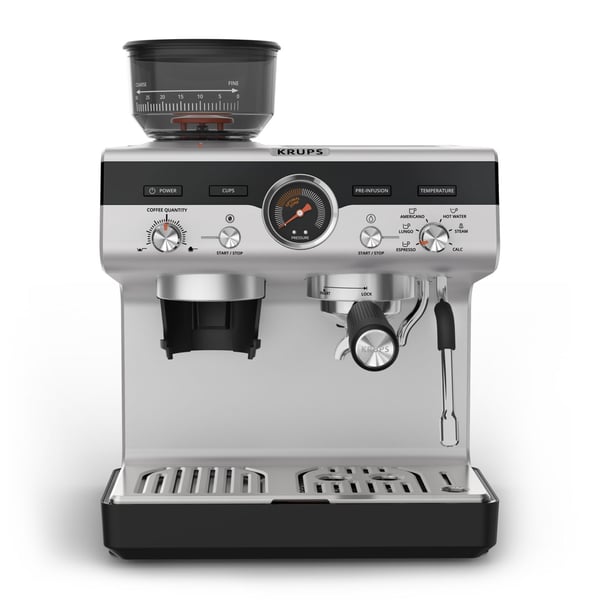 Krups XP801T10 espressomaskin 3 L Precision 1550 W, svart/rostfritt stål