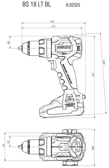 Metabo BS 18 LT BL - Borr/drivare - sladdlös - 2 hastigheter - nyckellös chuck 13 mm - 75 N·m - inget batteri - 18 V - SOLO